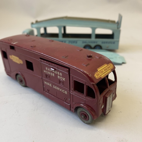 98 - A Dinky Toys die cast Pullmore Car Transporter complete with loading ramp, along with a Dinky Supert... 