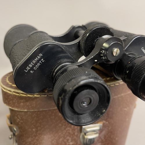 37 - A selection of cased binoculars, including Lieberman and Gortz 20x45, Zenith 10x50, three other pair... 