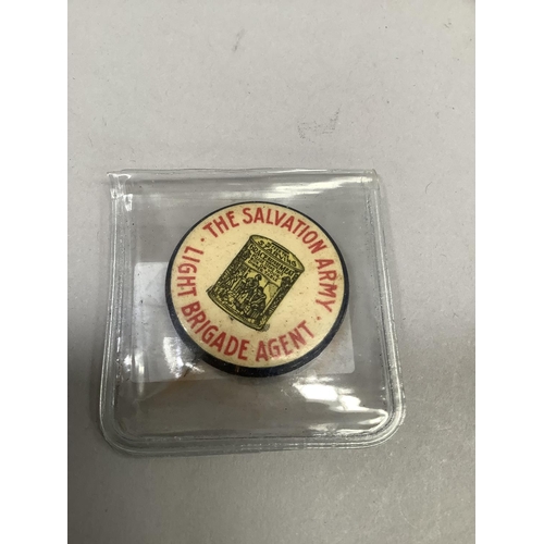 293 - A rare Victorian Salvation Army Light Brigade Agent pin badge, by The Whitehead & Hoag Co. Fleet Str... 