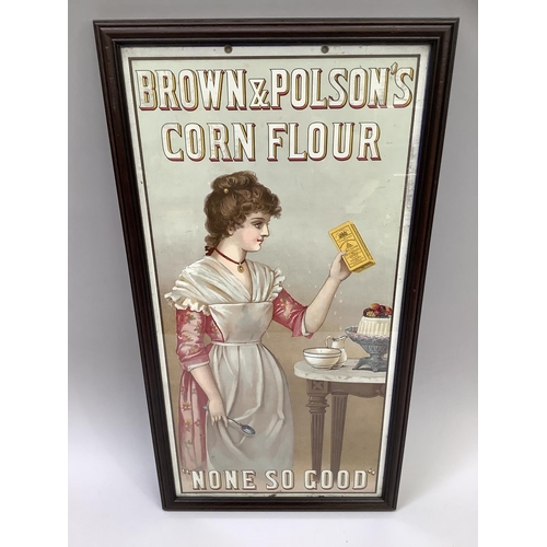 65B - A vintage Brown & Polson's Corn Flour 'None So Good' chromolithograph pictorial poster, printed by D... 