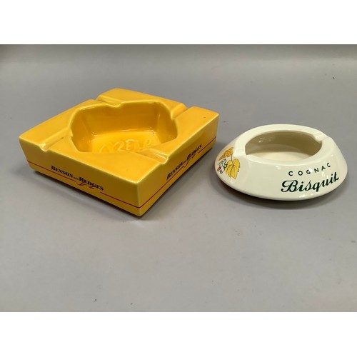 299 - Cognac Bisquit ashtray and a Benson and Hedges ashtray