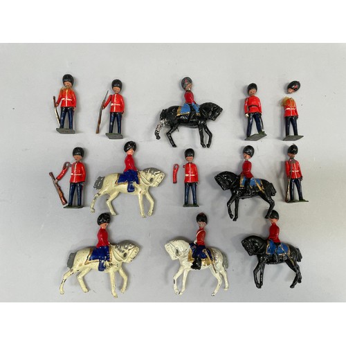 61 - A collection of Britains lead Coldstream Guards six on horseback, seven on foot