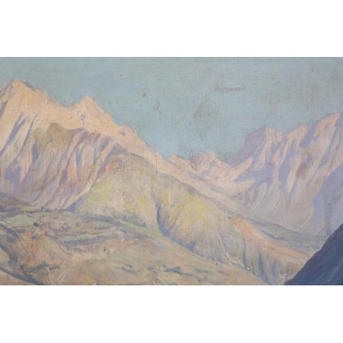 293 - ARR FRED ELWELL R A (1870-1958), 'Adamello Mountains, North Italy', the mountain range near Edolo, o... 