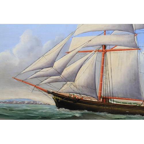 300 - W W ROBERTS early 20th century, Sailing ship off Lundy, oil on canvas, signed and dated 1908 to lowe... 