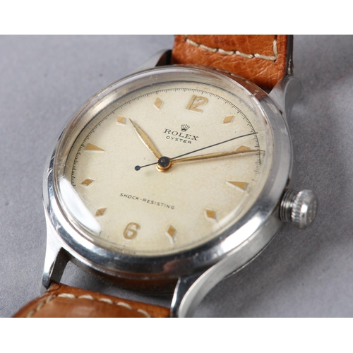 239 - A ROLEX GENTLEMAN'S REF 4125 KINGS-OF-WINGS MANUAL WRISTWATCH, c1943 in stainless steel oyster case ... 