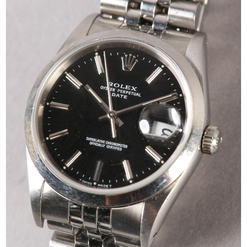 240 - A ROLEX GENTLEMAN'S OYSTER PERPETUAL DATE WRISTWATCH REF 15200, c1991, serial no N155300, date of sa... 