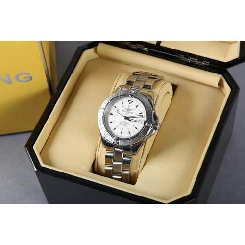 243 - A BREITLING COLT AUTOMATIC DATE REF A17350G WRISTWATCH in stainless steel case no 673379 c2003, jewe... 