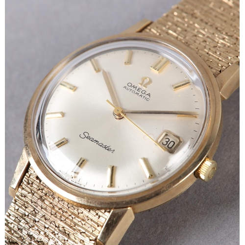 244 - AN OMEGA GENTLEMAN'S SEAMASTER AUTOMATIC DATE WRISTWATCH c1965 in 9ct gold case no 165/6-5003 439327... 