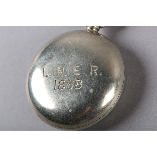 259 - A LNER POCKET WATCH BY RECORD C1920 in a heavy nickel screw back and bezel case no 1135812, engraved... 