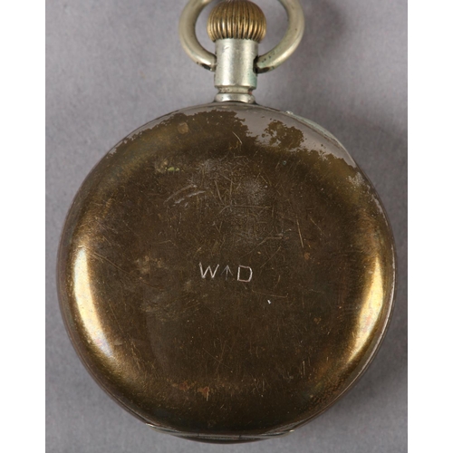 260 - A GEORGE V EARLY RAF 8 DAY MARSH IV A POCKET WATCH BY H WILLIAMSON LTD LONDON no 2392 AC in chrome p... 