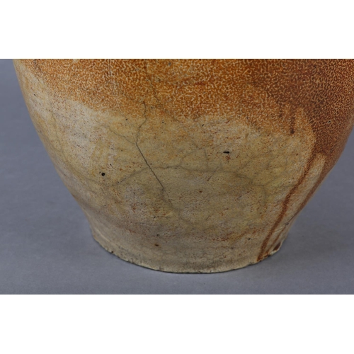 95 - A LATE 17TH/EARLY 18TH CENTURY RHENISH BELLARMINE of typical form, salt glaze stoneware, impressed t... 