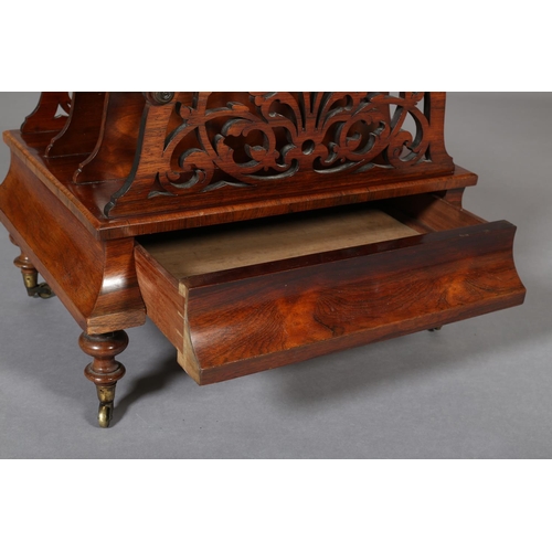 381 - A MID 19th CENTURY ROSEWOOD CANTERBURY by Davidson Brothers, Cabinet Makers & Upholsterers, 131 Unio... 