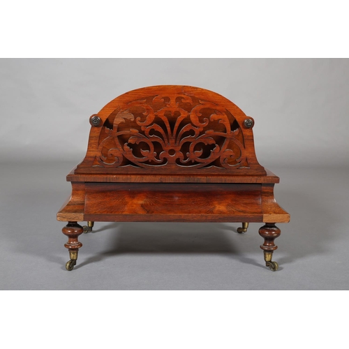 381 - A MID 19th CENTURY ROSEWOOD CANTERBURY by Davidson Brothers, Cabinet Makers & Upholsterers, 131 Unio... 