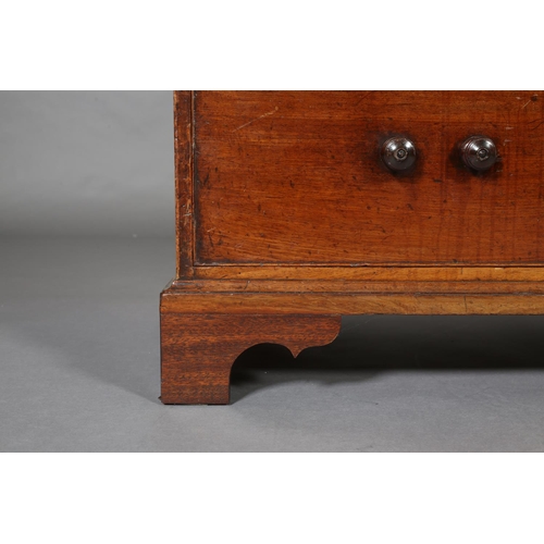 374 - AN EARLY 19TH CENTURY MAHOGANY CHEST of two short and three long, graduated drawers each with later ... 