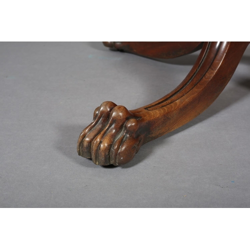 365 - AN EARLY 19th CENTURY MAHOGANY BREAKFAST TABLE, having rectangular tilt top with rounded corners, on... 