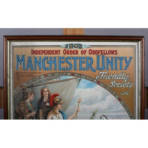 3 - INDEPENDENT ORDER OF ODDFELLOWS MANCHESTER UNITY FRIENDLY SOCIETY PICTORIAL CALENDAR POSTER FOR 1903... 