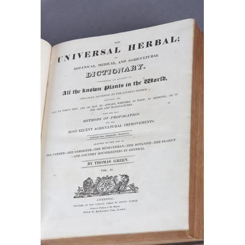 59 - GREEN, THOMAS - The Universal Herbal or Botanical, Medical and Agricultural Dictionary, in two vols,... 