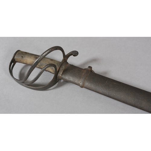 9 - A CAVALRY TROOPER'S SABRE 1853 PATTERN 35.5'',  flat backed, backed  with single fuller, double edge... 