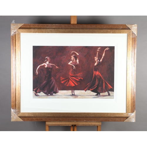 79 - ARR FLETCHER SIBTHORP (b.1967), 'Tres Bailadoras En Roja', colour print, limited edition no. 218/295... 