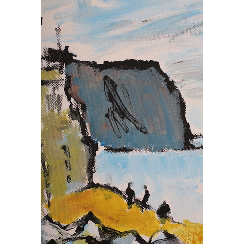 43 - ARR Ron Pearson (Contemporary), From Quarterdeck Approach, Robin Hoods Bay oil on canvas, signed and... 