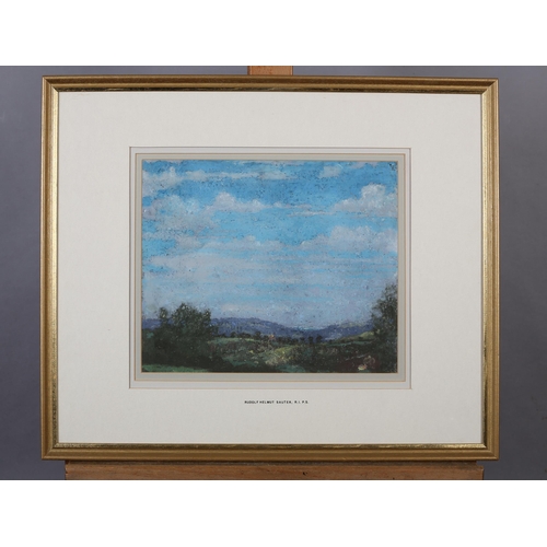 16 - ARR Rudolf Helmut Sauter RI, RBA (1895-1977), Rural landscape under blue skies, pastel, initialled t... 