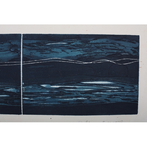 106 - Seok Tin Chng (Singapore) d.2009, Melody of Yorkshire Moors, deep blue etching, a/p, signed, titled ... 