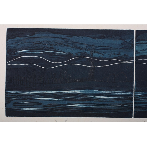 106 - Seok Tin Chng (Singapore) d.2009, Melody of Yorkshire Moors, deep blue etching, a/p, signed, titled ... 