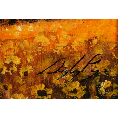 81 - ARR Digby Page (b.1945), Shadows Over Red and Fields of Gold, a pair, acrylic on board, signed, titl... 