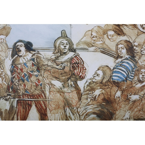 103 - ARR By and after Claude Weisbuch (French 1927-2014), Moliere in the theatre, lithograph, limited edi... 