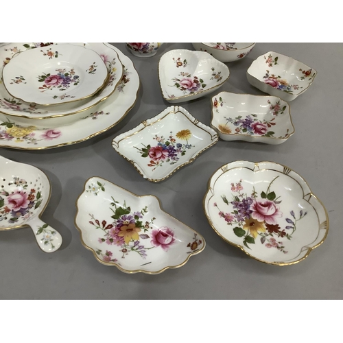 176 - Royal Crown Derby Derby Posies pattern china comprising cake plate, two smaller plates, pin dishes, ... 