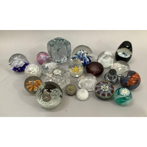 138 - Collection of glass paperweights including approximately eight Caithness and Selkirk signed examples... 