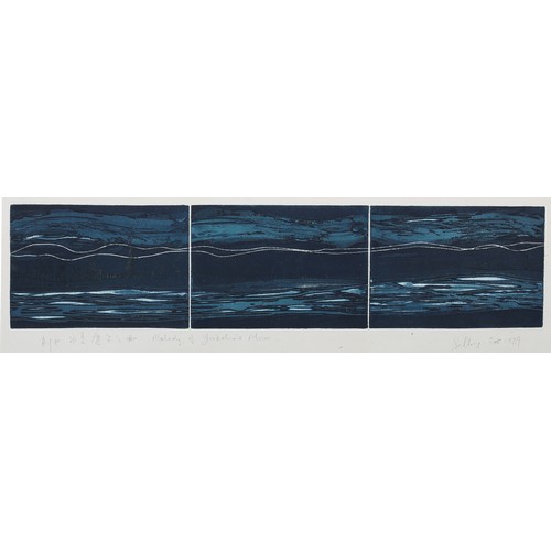 106 - Seok Tin Chng (Singapore) d.2009, Melody of Yorkshire Moors, deep blue etching, a/p, signed, titled ... 