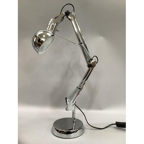 258 - A chrome angle poise lamp