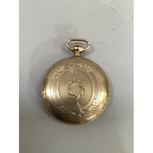 353 - A Waltham pocket watch c1917 in I.C special 25 year rolled gold open faced screw back case no.111817... 