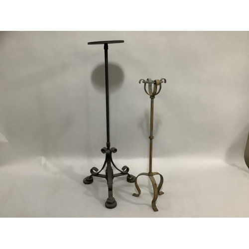 280 - Two wrought iron candle stands