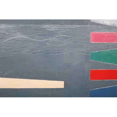 133 - ARR Druie Bowett (1924-1998), Nautic II, abstract seascape, oil on canvas, signed and dated (19)96 t... 