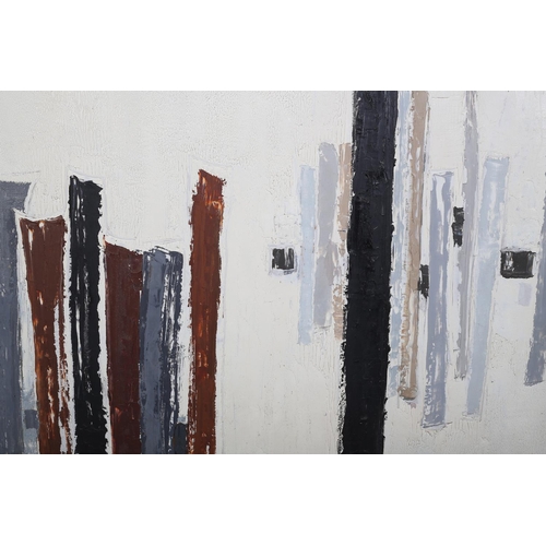 135 - ARR Druie Bowett (1924-1998), Interval, abstract, oil on canvas, signed and (19)64 to lower left, ti... 