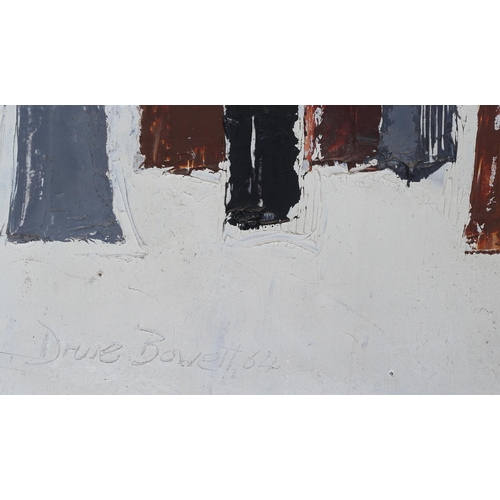 135 - ARR Druie Bowett (1924-1998), Interval, abstract, oil on canvas, signed and (19)64 to lower left, ti... 