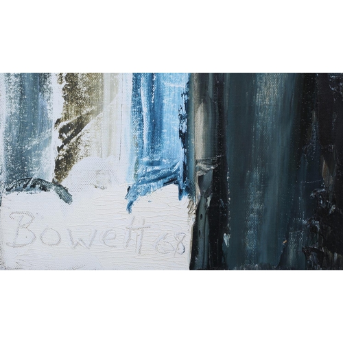 136 - ARR Druie Bowett (1924-1998), Ontract, abstract reflections, oil on canvas, incised signature and da... 