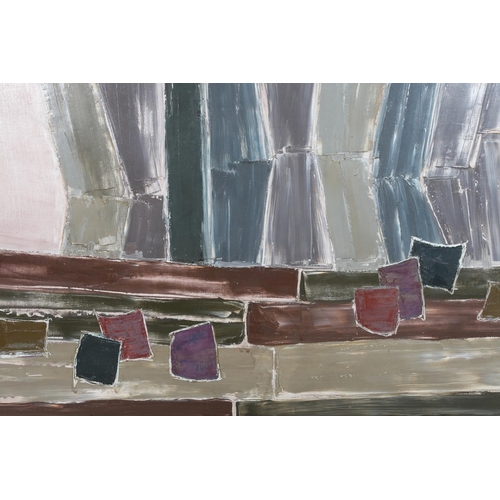 146 - ARR Druie Bowett (1924-1998), Ergho II, abstract landscape, oil on canvas, signed and dated (19)68 t... 