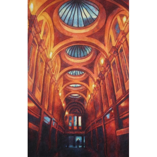 87 - ARR Richard Gowland (b.1966), Royal Arcade, Newcastle Upon Tyne, watercolour, signed to lower right,... 