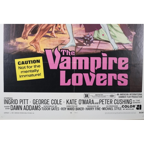 111 - 'The Vampire Lovers', vintage colour lithograph film poster, printed for American International Pict... 