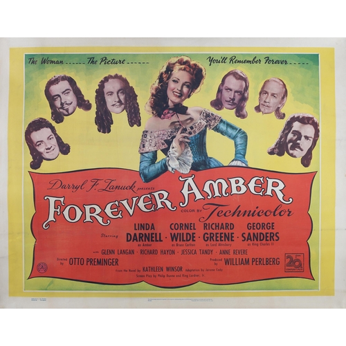 112 - 'Forever Amber', vintage colour film poster, 20th century Fox, printed by Stafford & Co Ltd Nottingh... 