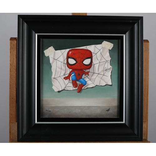 121 - ARR Nigel Humphries (Contemporary), Spider Man -'Web Slinger', canvas giclée on board, numbered 105/... 