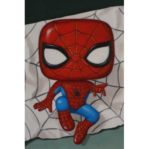 121 - ARR Nigel Humphries (Contemporary), Spider Man -'Web Slinger', canvas giclée on board, numbered 105/... 