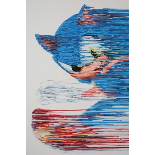 127 - ARR Robert Oxley (Contemporary), Sonic The Hedgehog -'Speed Of Sound', box canvas, numbered 24/125 a... 