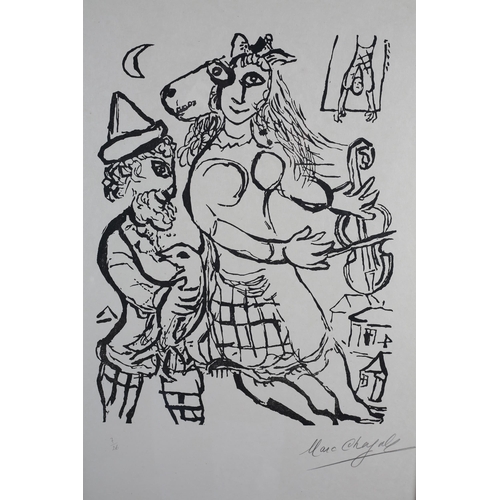 4 - ARR By and After Marc Chagall (French 1887-1985), Oseul Est Mien, Plate XVI, from the Poemes series,... 