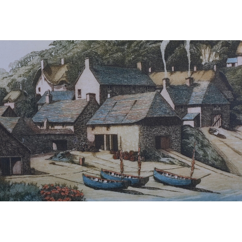 54 - ARR By and After Alice Barnwell (1910-1980), Cadgwith Cornwall, colour etching, signed and titled  i... 