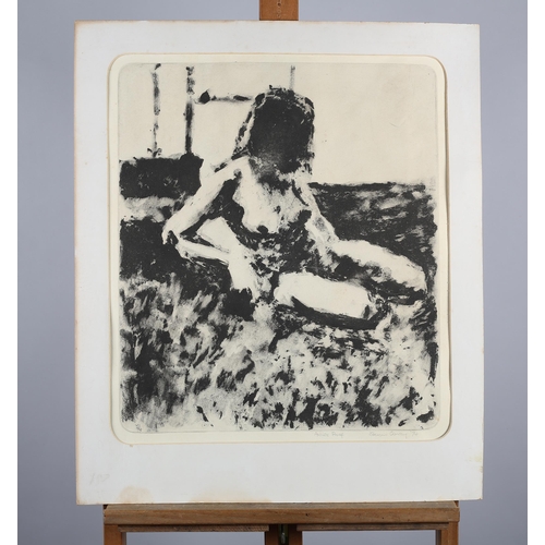 56 - ARR Stevens Cowley (Contemporary), Female nude, black and white etching, artist's proof, signed and ... 