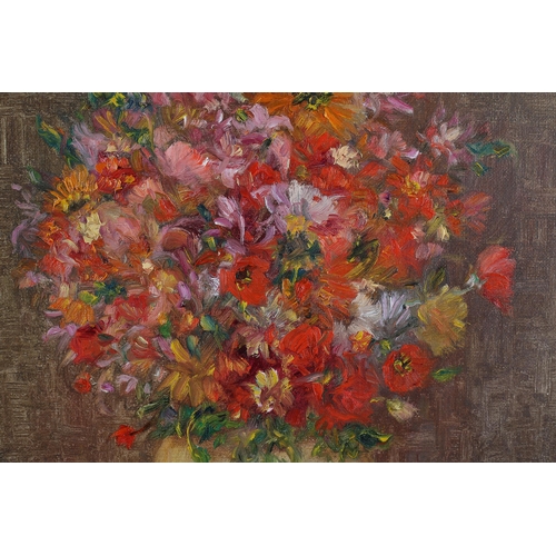 84 - Henri Plisson (aka Patrick Ryan, American, 20th century), Petals, Still life of flowers held in a va... 